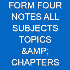 Form Four Computer Notes All Topics